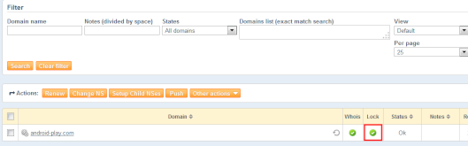 ahnames domain transfer lock